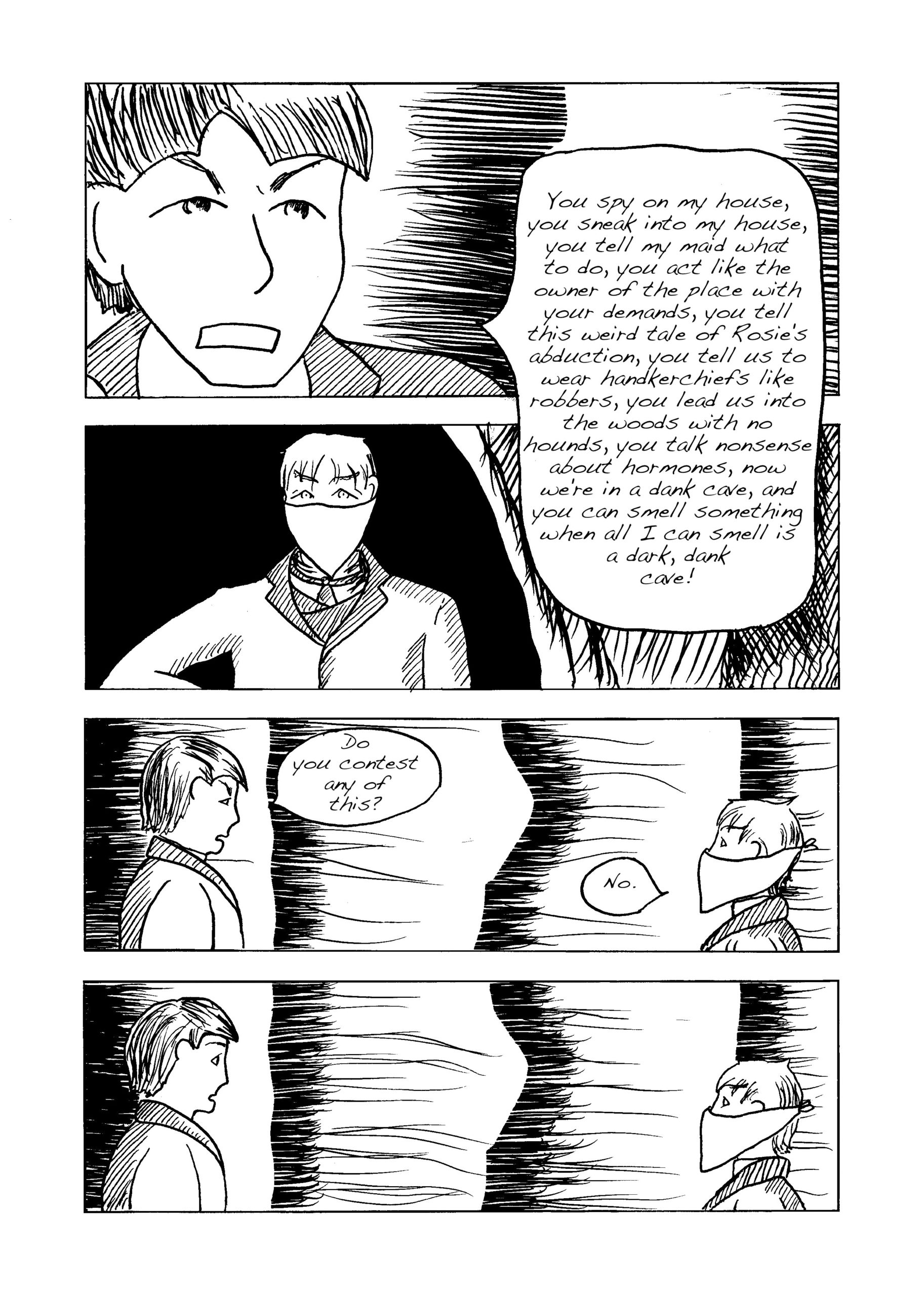 page of webcomic Concerning Rosamond Grey